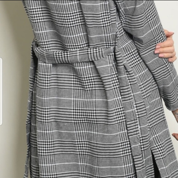 Black And White Striped Coat - Picture 3 of 3